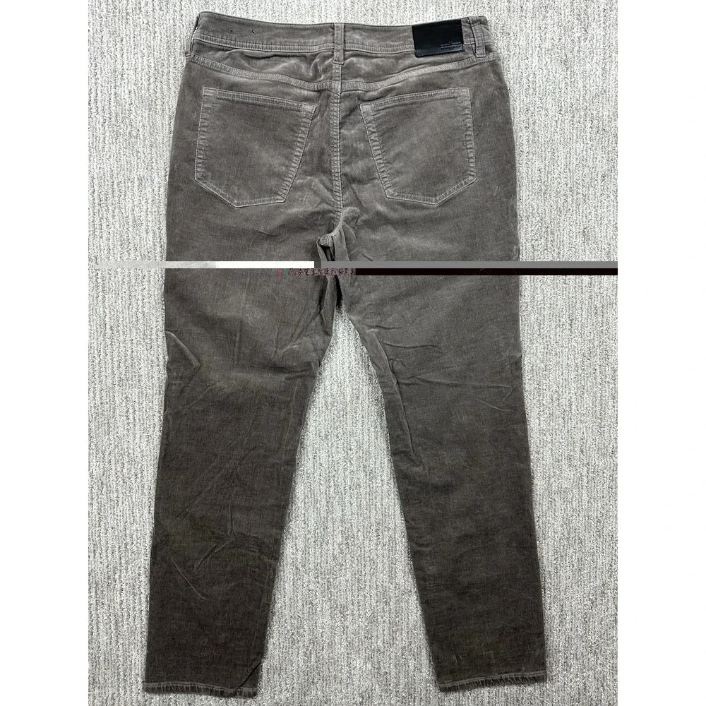 Liverpool Kingston Modern Straight Corduroy Pants Men 36x32 Brown Stretch Chino